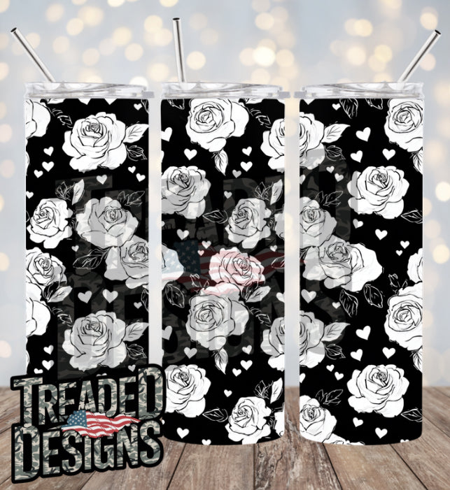 White Rose 20 oz stainless